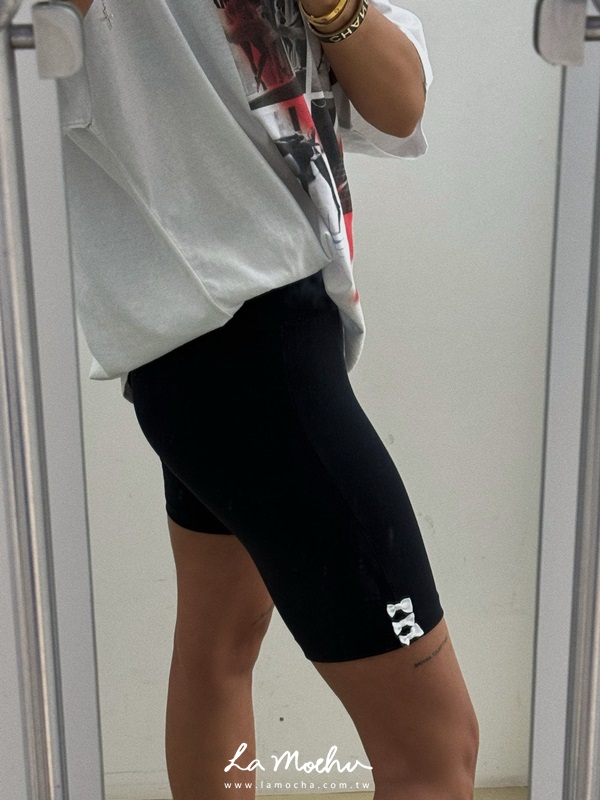 (限量商品)蝴蝶結尼龍四分小短褲